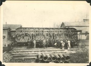 18A - about 1900 Sig Sautelle's New Big Railroad Shows train - George Piercy collection