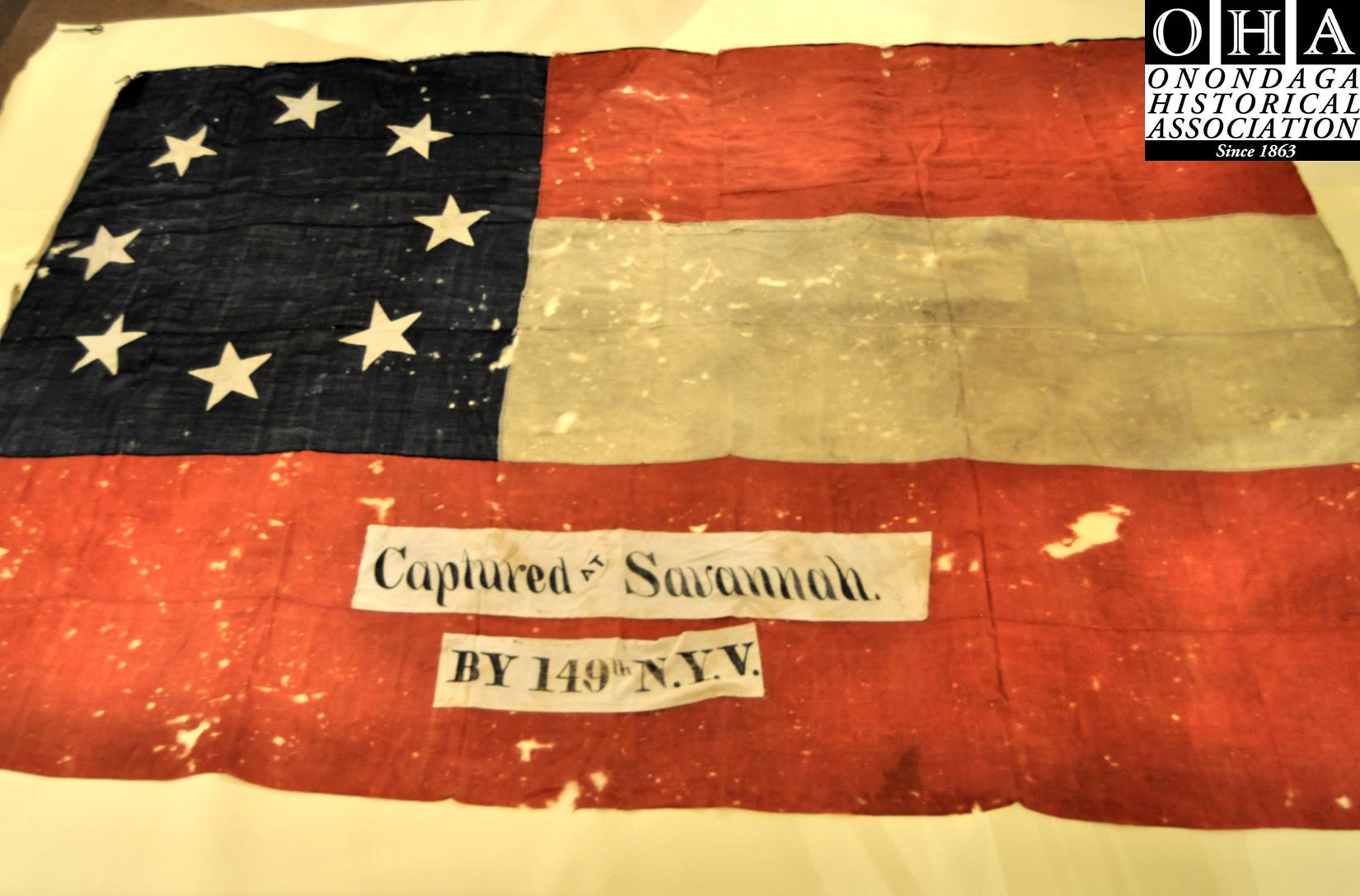 149th captured this Confederate Flag during the capture of Savannah