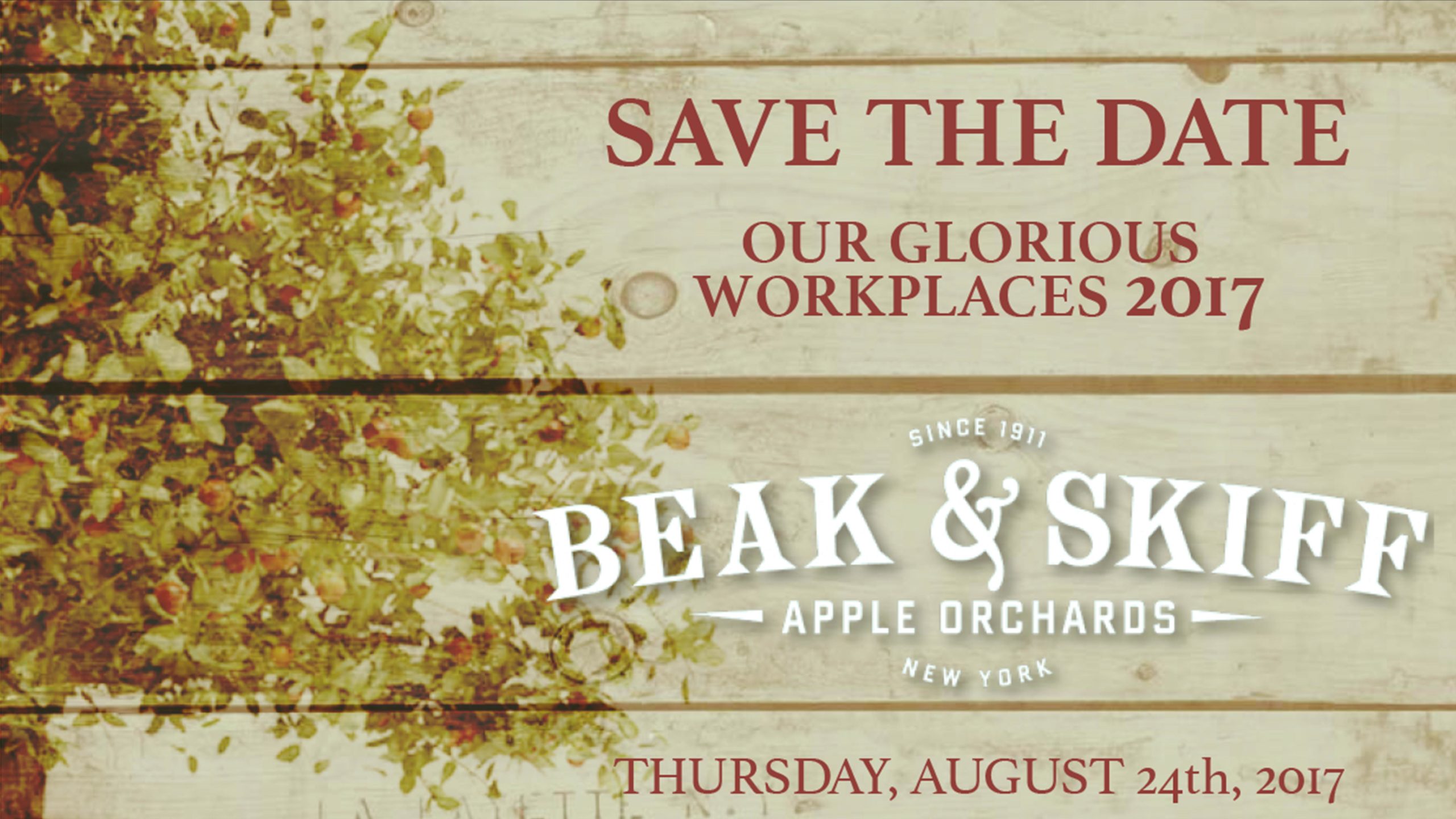 Beak and Skiff Save the Date