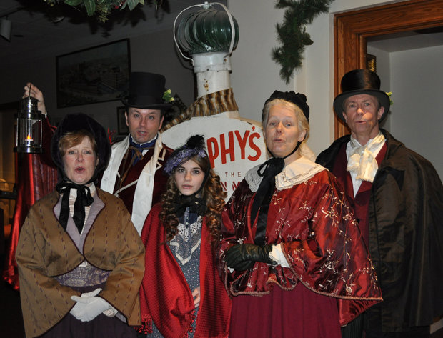 Exhibit Reception, Holiday Celebration, OHA Carolers