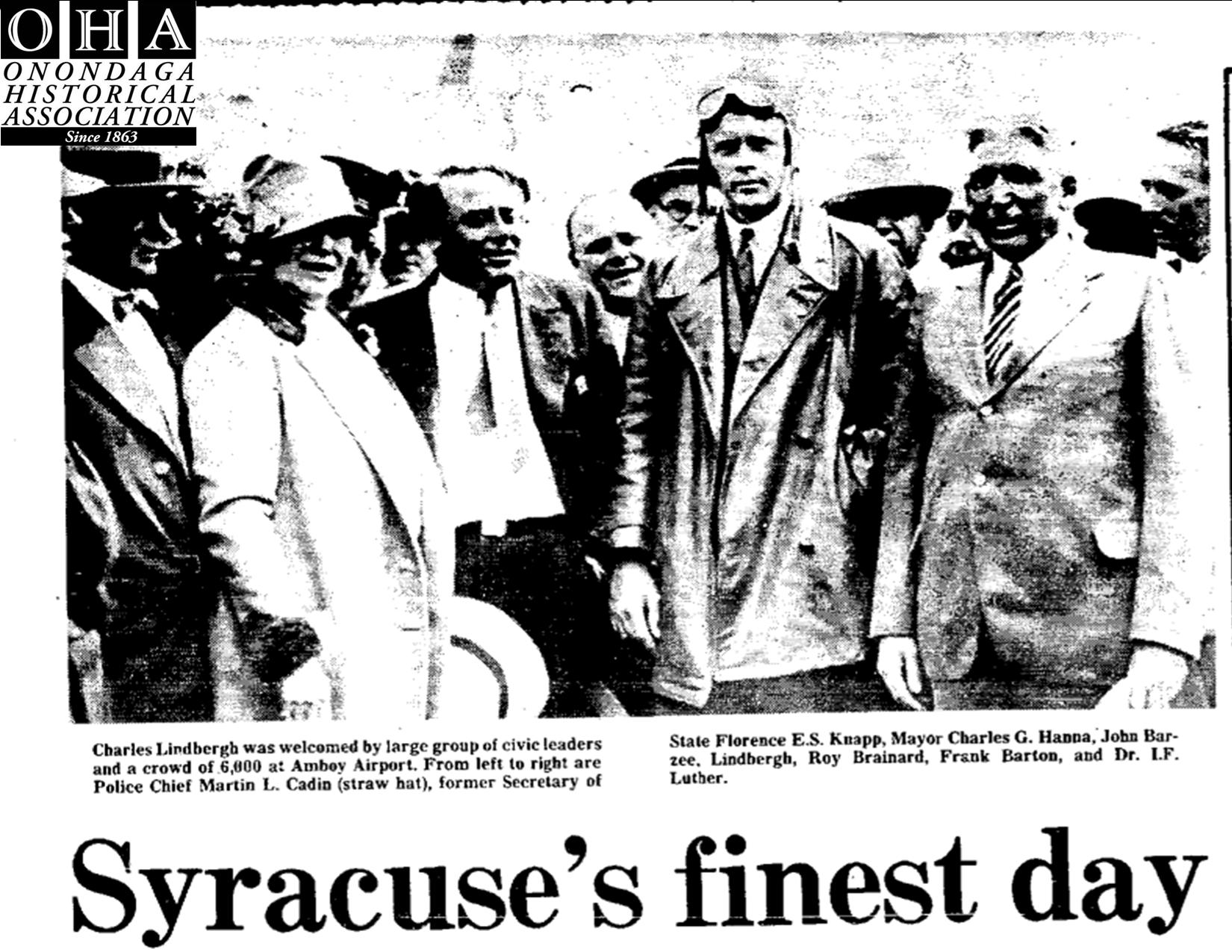 Lindbergh Syracuse, Herald Article May 22nd, 1977